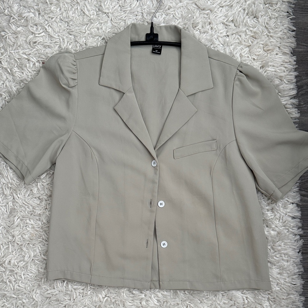 Classic Beige Button Down Shirt